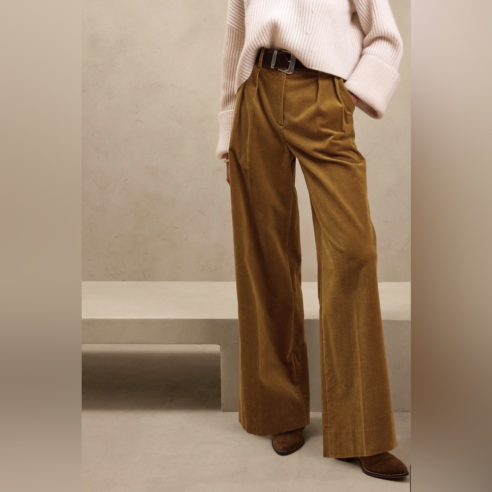 Banana Republic Brown Rivoli Relaxed Corduroy Pant size 8 regular
